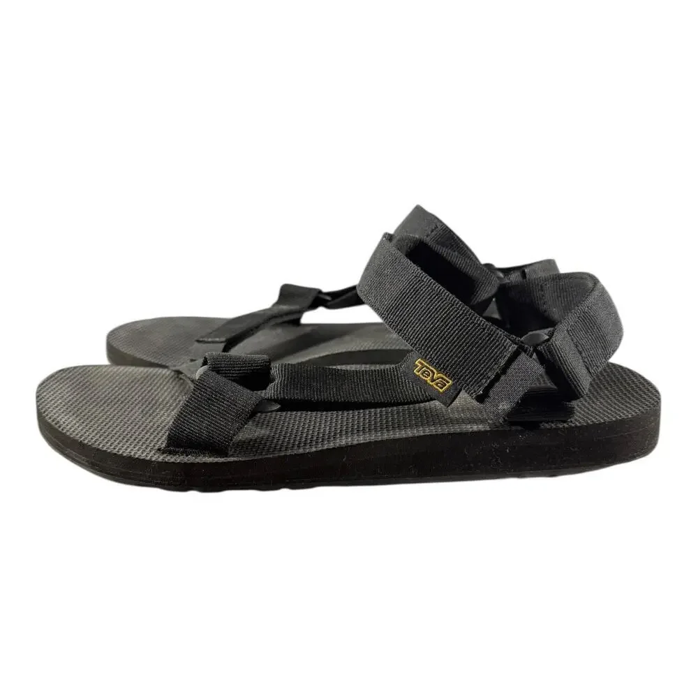Teva Men’s Original Universal Urban Black Sandals Size 10 Strap Back Beach Wear